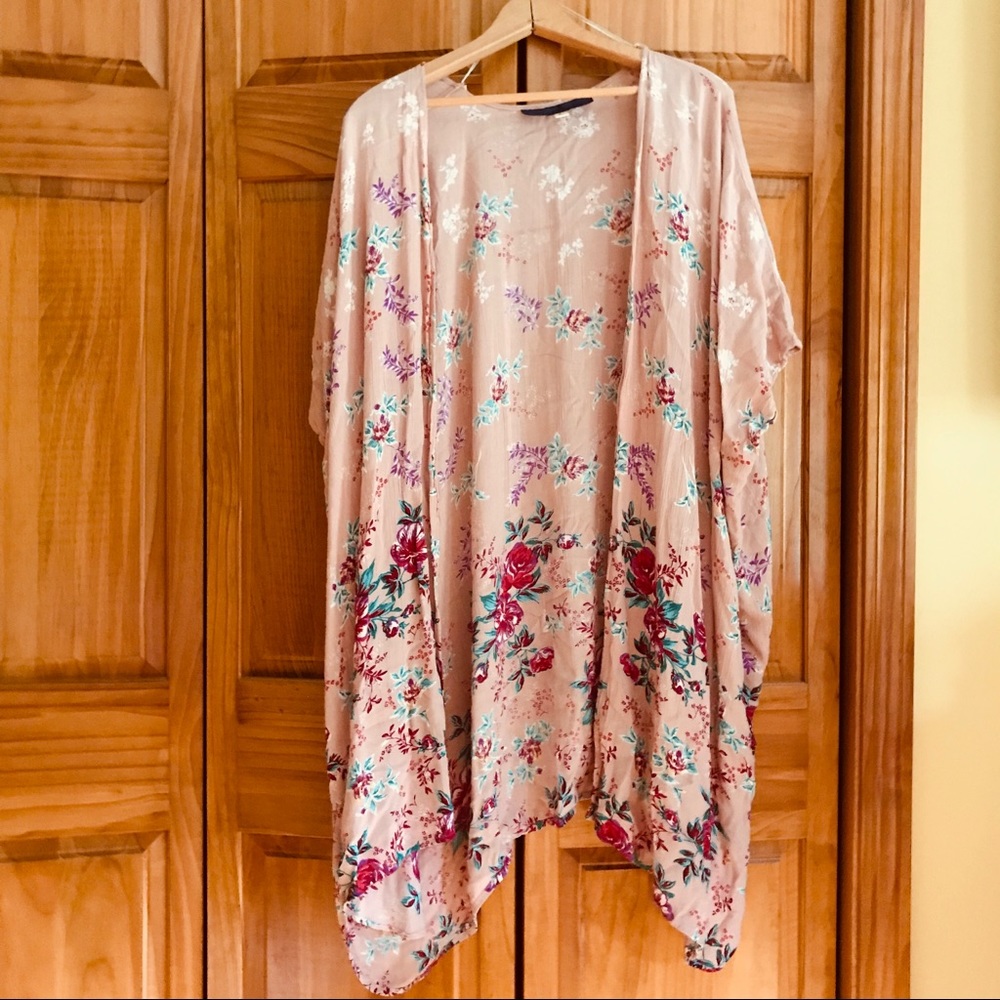 Pink Floral Kimono